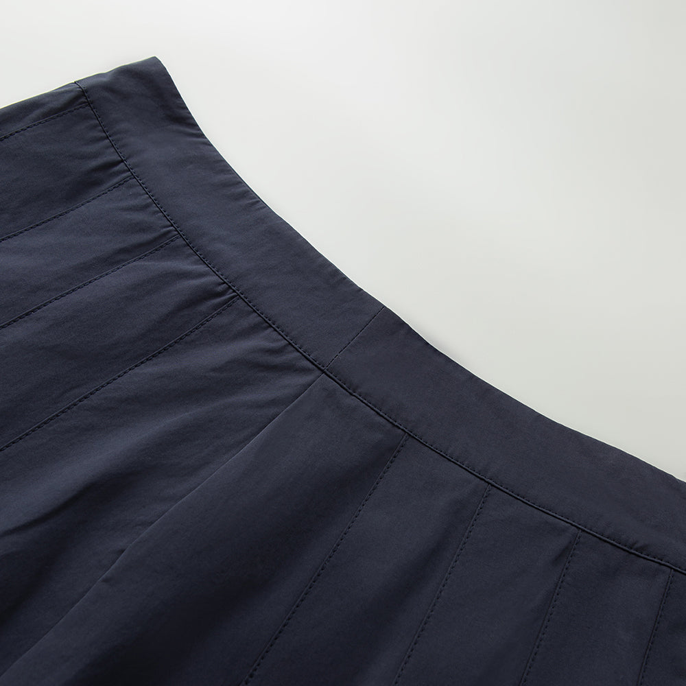 ASPEN Midi Pleats Skirt - Navy – Lenina US