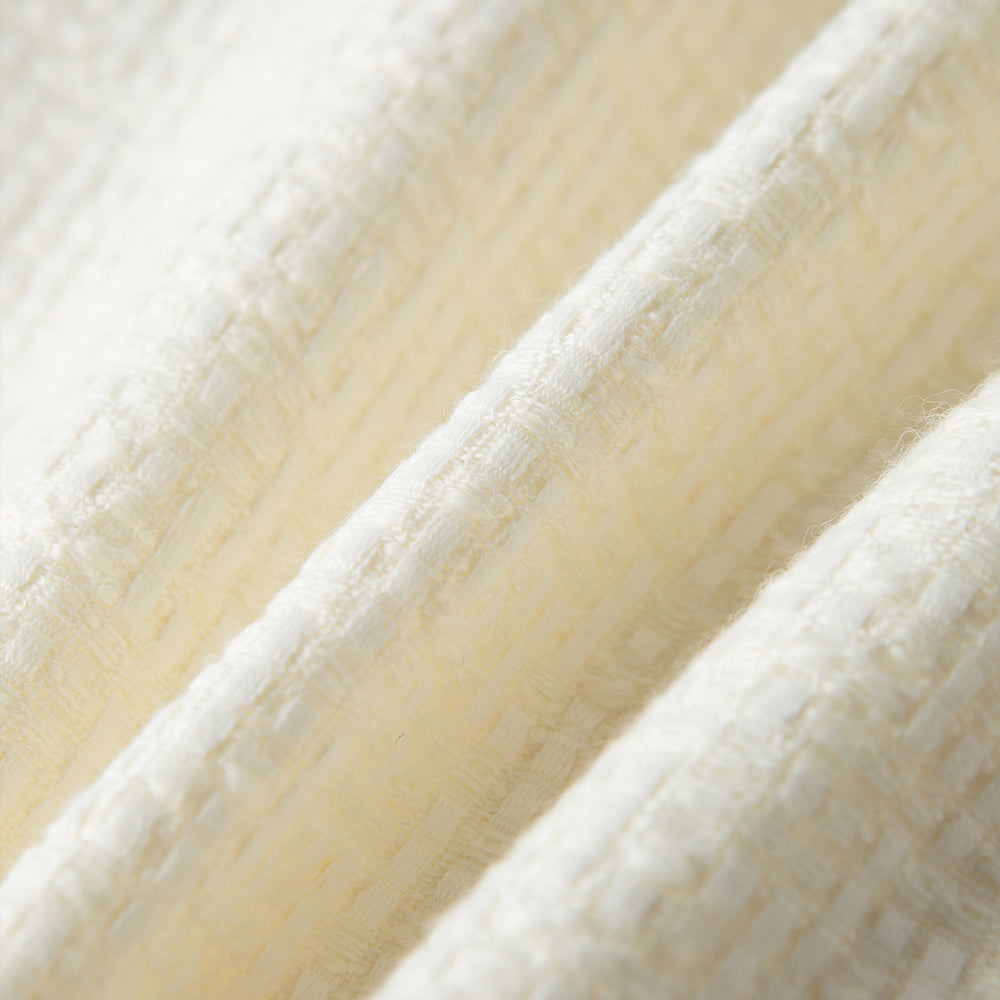 WILMA Woolen Tweed Mid Skirt - Ivory – Lenina US