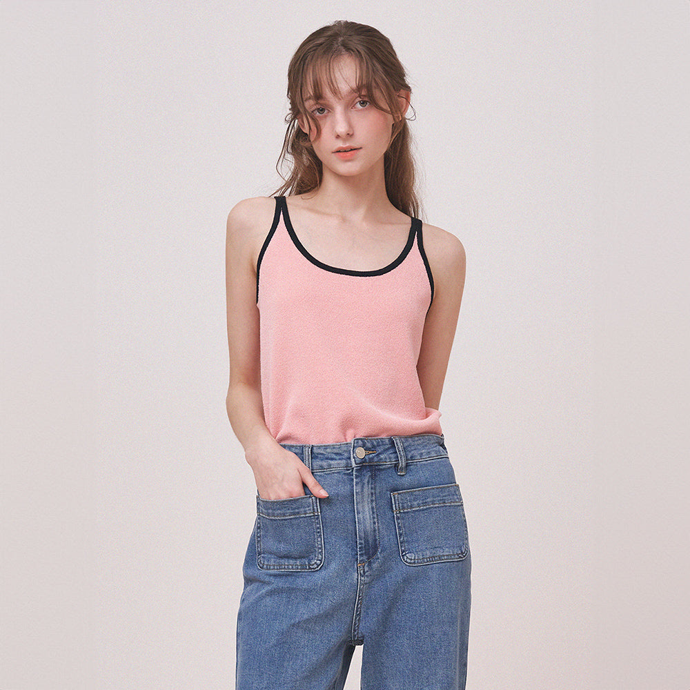 WREN Byding Sleeveless Knit Top - Pink