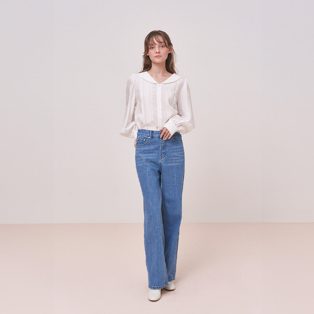 ミニスカート LENINA LIND denim 2 pocket mini skirt_indigo blue denim mini Denim – Lenina US